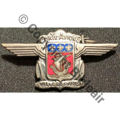 VILLE  PORTE AVION VILLE DE PARIS Maquette echelle 0.5 sur QUAI D.ORSAY Oct54  SM Bol Dos irreg Src.medailles38 21Eur12.24 